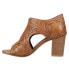 Фото #3 товара Roper Mika Front Zip Block Heels Womens Brown Casual Sandals 09-021-0946-3207