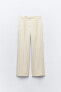 Straight fit twill trousers