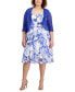 ფოტო #1 პროდუქტის Plus Size Lace Cardigan and Floral-Print Dress