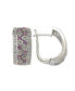 Фото #1 товара Pink Sapphire & Lab-Grown White Sapphire Multi-Set Huggie Hoop Earrings in Sterling Silver by Suzy Levian
