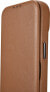 iCarer iCarer CE Premium Leather Folio Case skórzane etui iPhone 14 z klapką magnetyczne MagSafe brązowy (WMI14220713-BN)