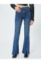 Фото #17 товара İspanyol Paça Kot Pantolon Yüksek Bel - Victoria Jeans