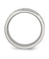 ფოტო #3 პროდუქტის Stainless Steel Brushed Polished Black CZ 10mm Flat Band Ring