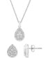 ფოტო #6 პროდუქტის Diamond Pear Cluster Stud Earrings (1/4 ct. t.w.) in Sterling Silver