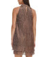 ფოტო #2 პროდუქტის Women's Metallic Crinkle Halter Float Dress