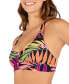 Фото #3 товара Juniors' Max Tropic Dance Scoop-Neck Bikini Top