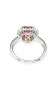 ფოტო #1 პროდუქტის Suzy Levian Sterling Silver Cubic Zirconia Red Heart Halo Ring