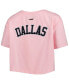 Фото #2 товара Women's Pink Dallas Cowboys Cropped Boxy T-shirt