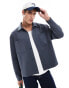 ASOS DESIGN oversized scuba jacket in charcoal