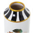 Vase Alexandra House Living White Black Ceramic Flowers 15 x 15 x 30 cm