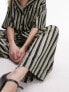 Фото #9 товара Topshop co ord stripe linen straight leg trouser in multi