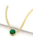 ფოტო #2 პროდუქტის Emerald Crystal Solitaire Pendant Necklace