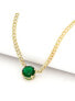 Фото #2 товара Emerald Crystal Solitaire Pendant Necklace