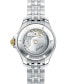 ფოტო #2 პროდუქტის Women's Swiss Automatic DS Action Diamond Accent Two-Tone Stainless Steel Bracelet Watch 35mm