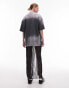 Topshop graphic New York spray oversized tee in charcoal Черный, XS - EU 32-34 - фото #4