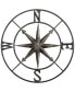 Фото #1 товара Metal Compass Wall Decor, Distressed Silver-Tone