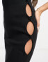 SNDYS x Molly King cut out detail mini dress in black