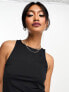 Фото #5 товара Vila racer neck slinky vest top in black