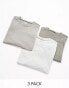 ASOS DESIGN 3 pack crew neck short sleeved t-shirts in multiple colours