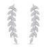 Charming longitudinal silver earrings with zircons EA224W