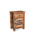 Artisan-Crafted Side Table With Drawer And Cabinet