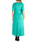 ფოტო #2 პროდუქტის Plus Size Elbow Length Sleeve Maxi Dress