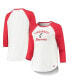 Women's White and Red Cincinnati Bearcats Baseball Raglan 3/4 Sleeve T-shirt