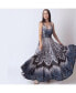 ფოტო #4 პროდუქტის Women's Blue Printed Long Dress