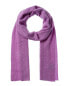 Forte Cashmere Fashion Cable Texture Stitch Cashmere Scarf Women's Purple