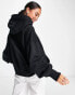 Nike mini swoosh extra oversized pullover hoodie in black and sail