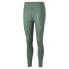 Puma T7 High Waisted Shiny Leggings Womens Green Athletic Casual 53622625