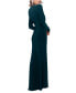 Фото #2 товара Women's Ruched Slit Long-Sleeve Dress