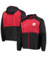 Фото #1 товара Men's Black, Scarlet Nebraska Huskers Flash Forward Hoodie Full-Zip Windbreaker Jacket