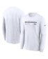 ფოტო #3 პროდუქტის Men's Silver Seattle Seahawks Sideline Infograph Lock Up Performance Long Sleeve T-shirt