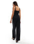 Brave Soul jersey jumpsuit in black