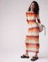 Pieces seam detail maxi dress in multi ombre Schatteneffekt, S - EU 36 - фото #1