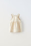 Фото #3 товара Платье из твила с контрастной строчкой ZARA