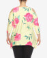 ფოტო #2 პროდუქტის Plus Size Floral Printed Cold Shoulder Tunic Top