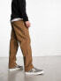 Vans baggy chinos in khaki with elasticated waist