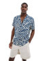 New Look short sleeved joshua shirt in navy