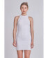 Women's Open Back Mini Rib Dress