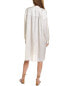 Фото #2 товара Eileen Fisher Boxy Long Silk Shirt Women's White Xs