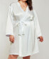 Plus Size Marina Lux Satin Robe Lingerie