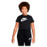 ფოტო #1 პროდუქტის NIKE Sportswear Cropped Futura short sleeve T-shirt