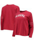 ფოტო #1 პროდუქტის Women's Crimson Alabama Crimson Tide Vault Vintage-Like Stripe Long Sleeve T-shirt