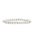 ფოტო #2 პროდუქტის Simple White Freshwater Cultured Pearl Stackable Single Strand Stretch Bracelet For Women For