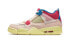 Union LA x Jordan Air Jordan 4 retro sp "guava ice" 说唱新世代 耐磨 中帮 复古篮球鞋 男女同款 粉红蓝