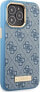 Guess Guess GUHMP14LU4GPRB iPhone 14 Pro 6.1" niebieski/blue hard case 4G Logo Plate MagSafe