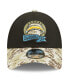 Фото #3 товара Men's Black, Camo Los Angeles Chargers 2022 Salute To Service 9FORTY Snapback Trucker Hat