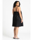 ფოტო #3 პროდუქტის Plus Size Relaxed Square Neck Mini Dress